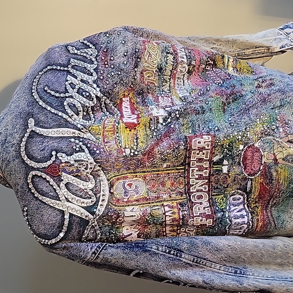 Las Vegas Graphic Denim Jacket - Picture 9 of 10